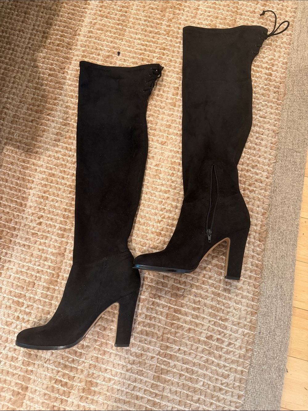 Vince Camuto Black Over-the-Knee Suede High Heel Boots